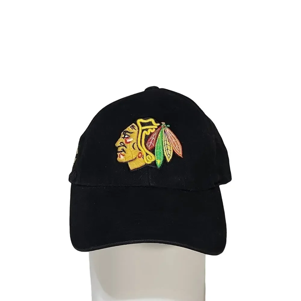 Fan Favorite Black Hawks Ice Hockey,  Ball Cap, Hat